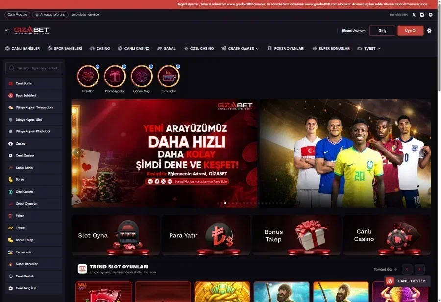 Gizabet ekran görüntüsü
